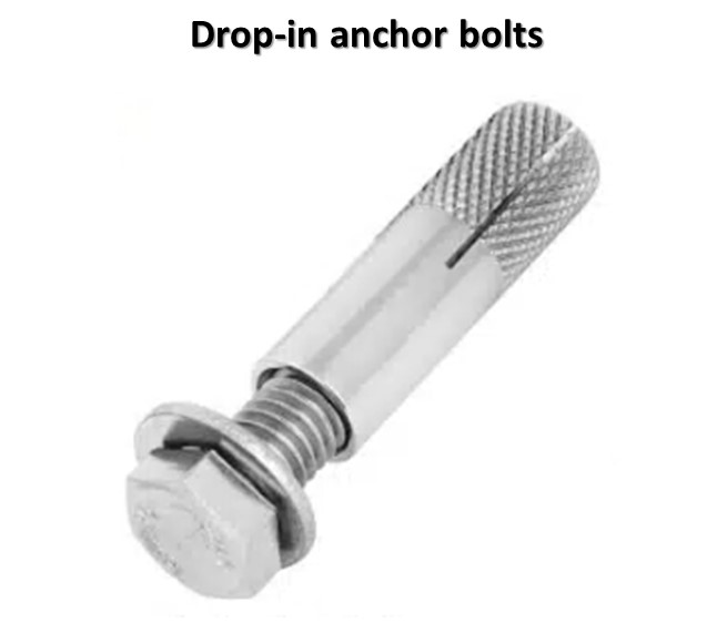 drop-in anchor bolts - ویکی آهن